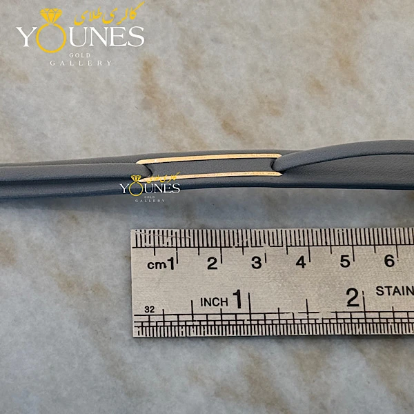 دستبند طلا زنانه چرمی دو خط L332